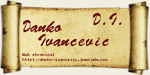 Danko Ivančević vizit kartica